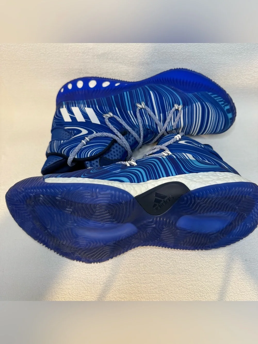 Adidas Crazy Explosive Boost Men’s 12.5 Blue Basketball Shoes B42419 NWOB